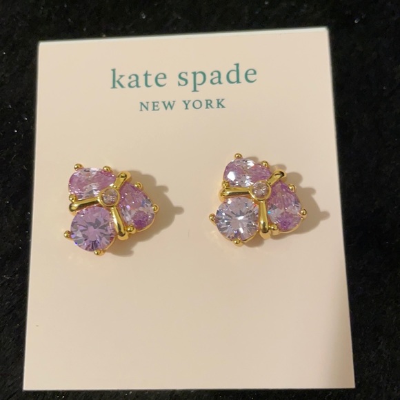 kate spade Jewelry - Kate Spade Purple Cystal Earrings